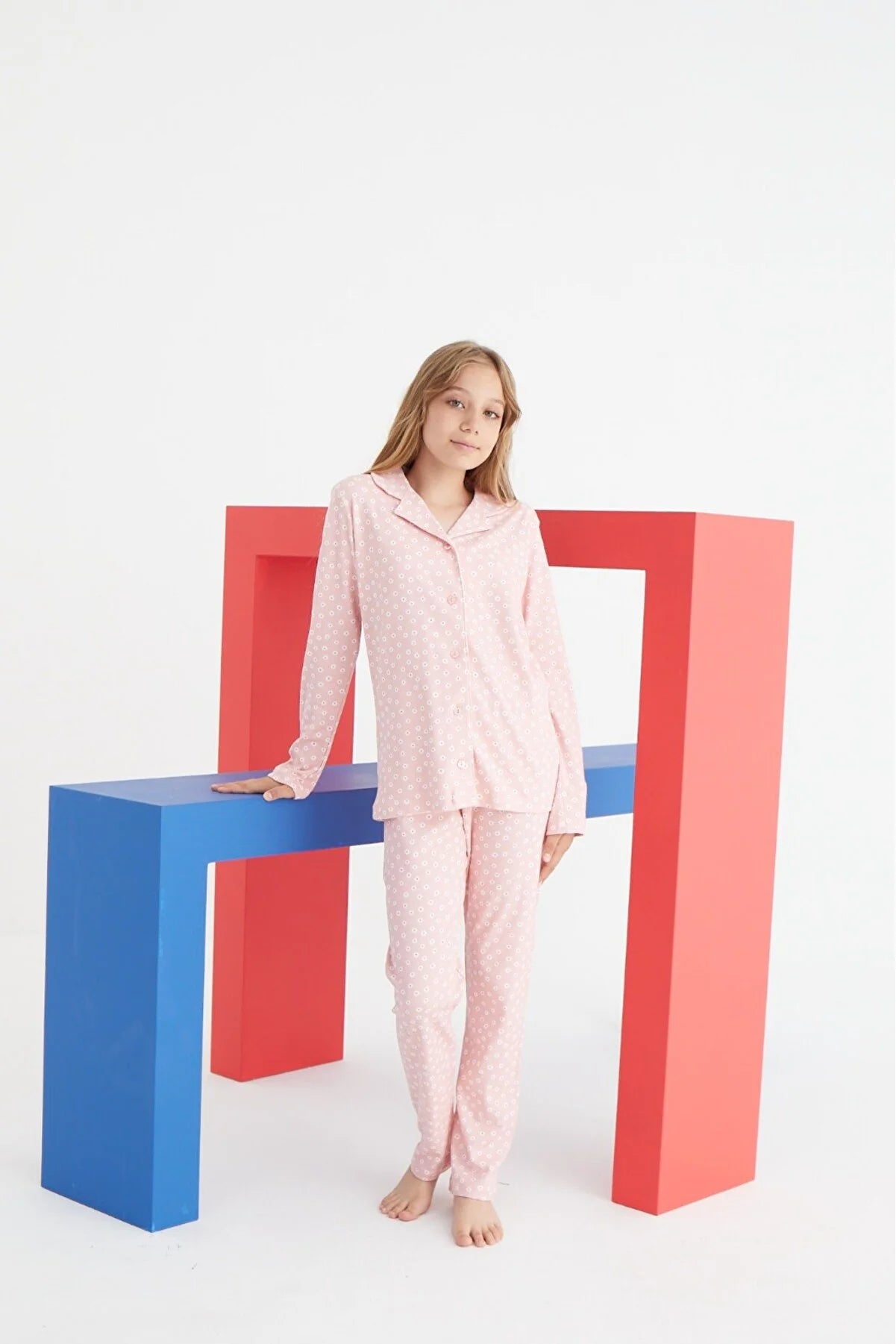 Cotton Front-Buttoned PJ Set