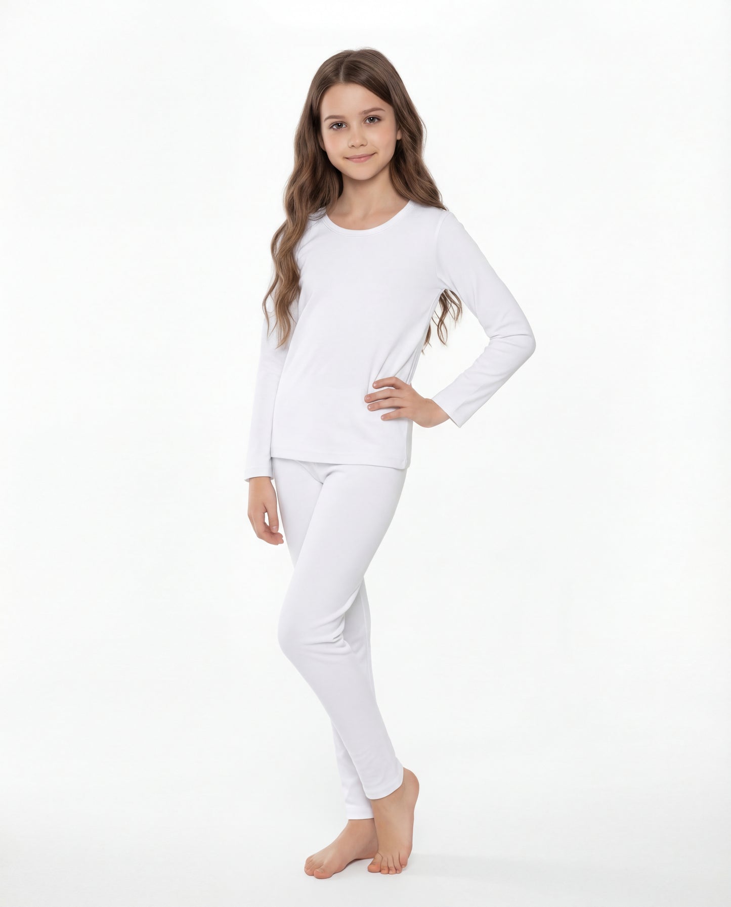 Girls Thermal Underwear Set – Cotton with Soft Fleece Inside