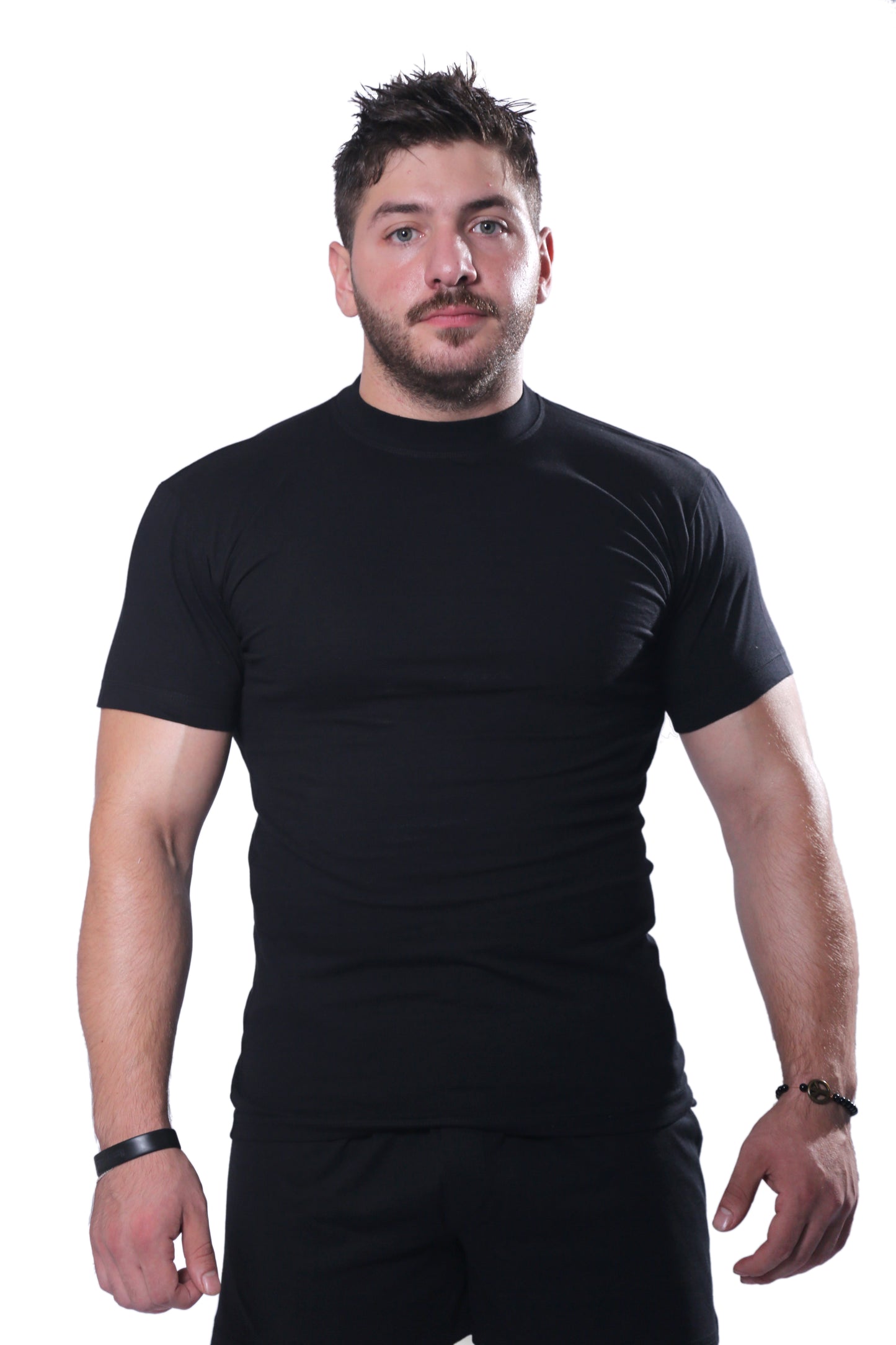 Cotton High Neck T-Shirt