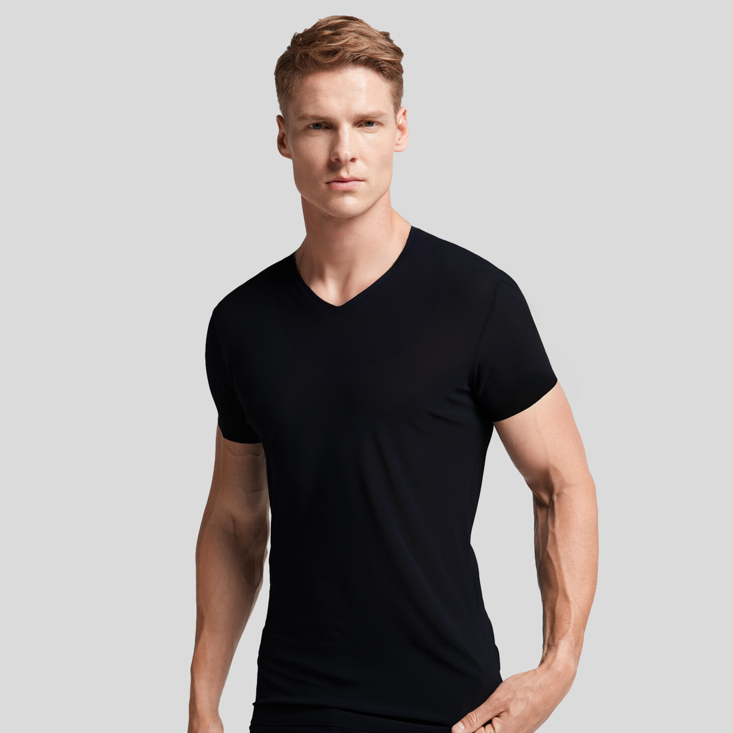 Stretch Cotton V-Neck Undershirt