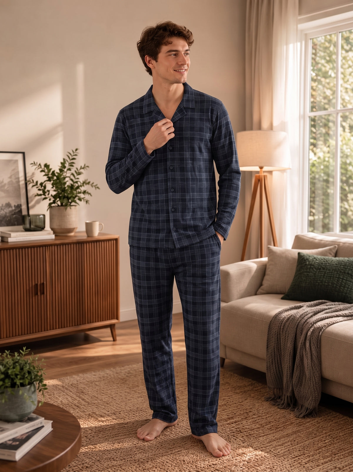 Soft Pure Cotton Button-Front PJ Set