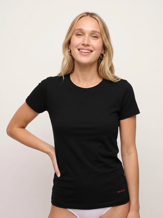 Short-Sleeve Stretch Cotton Undershirt