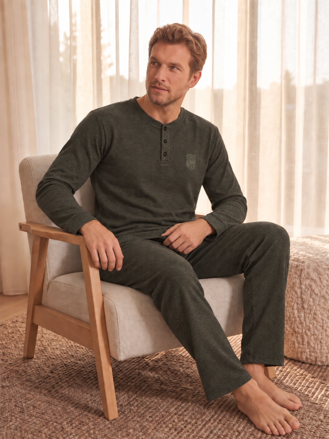 Soft Ribbed Thermal Knit PJ Set