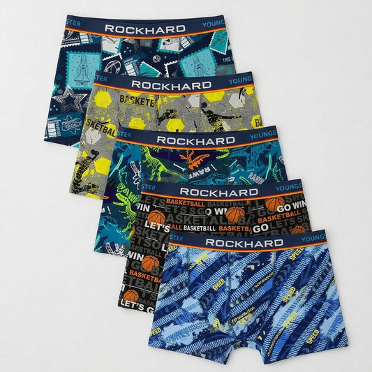 Boys Cotton Elastane Boxer Briefs