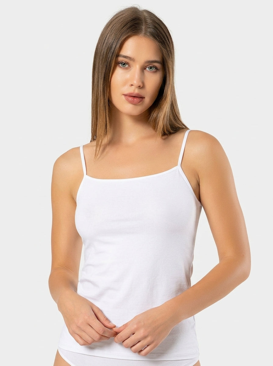 Stretch Cotton Tank Top