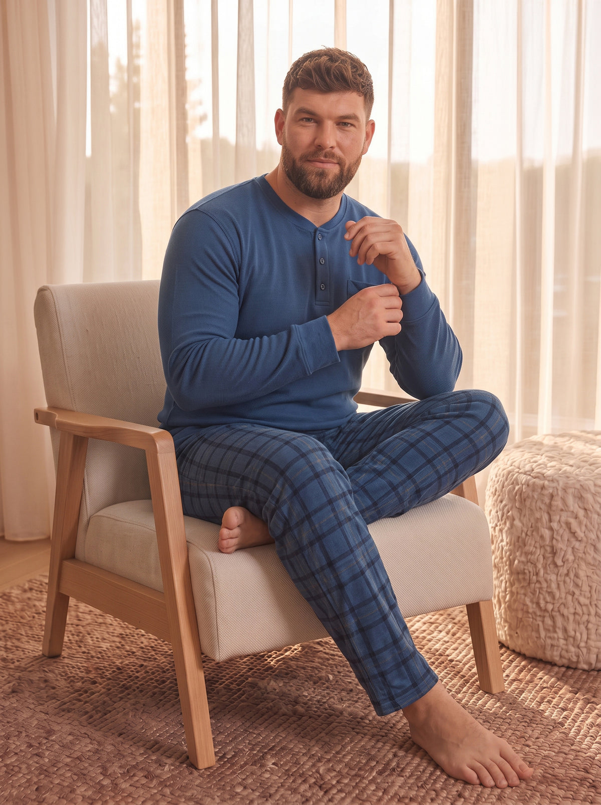 Thin Soft Thermal Fleece PJ Set