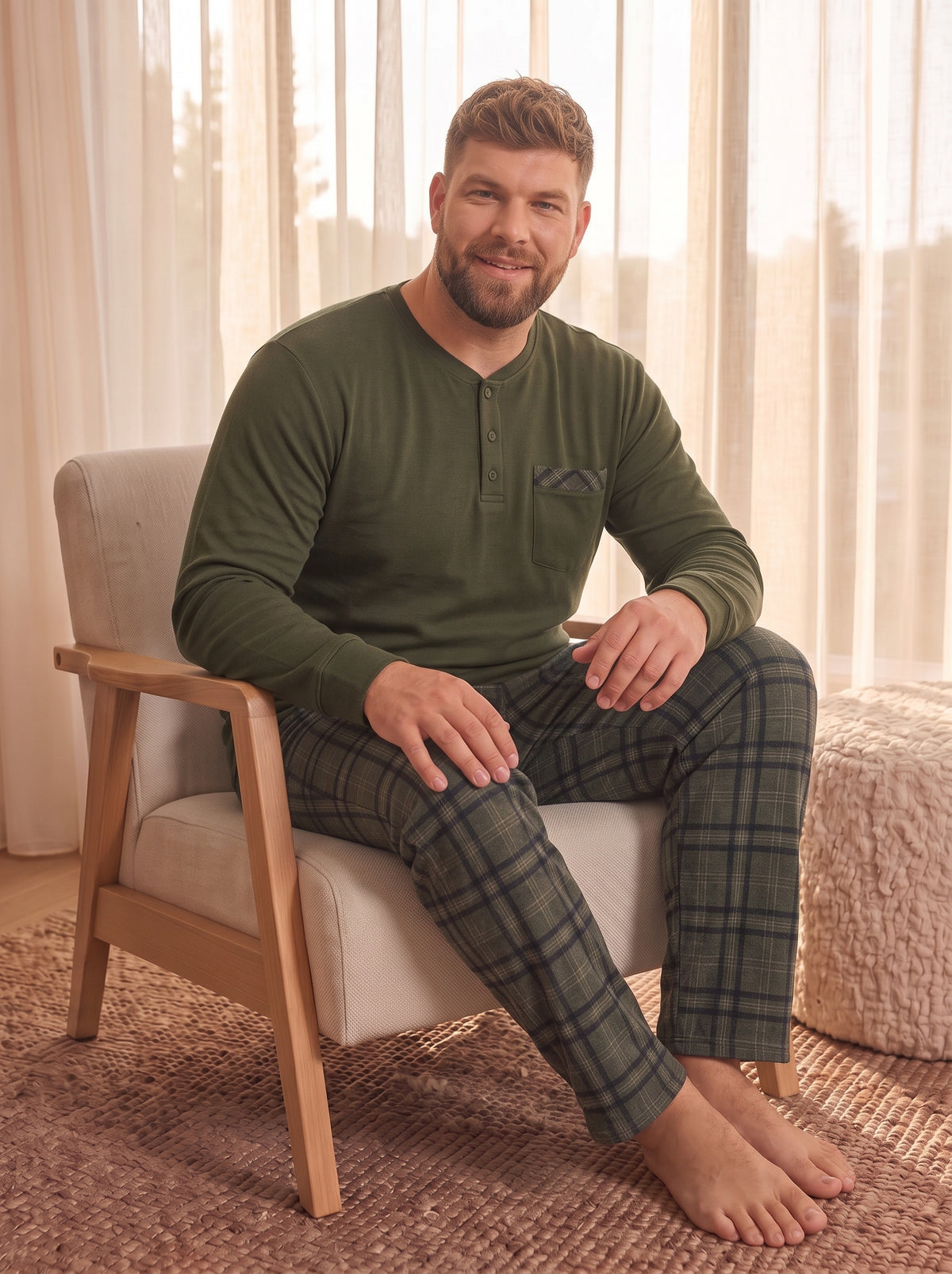 Thin Soft Thermal Fleece PJ Set