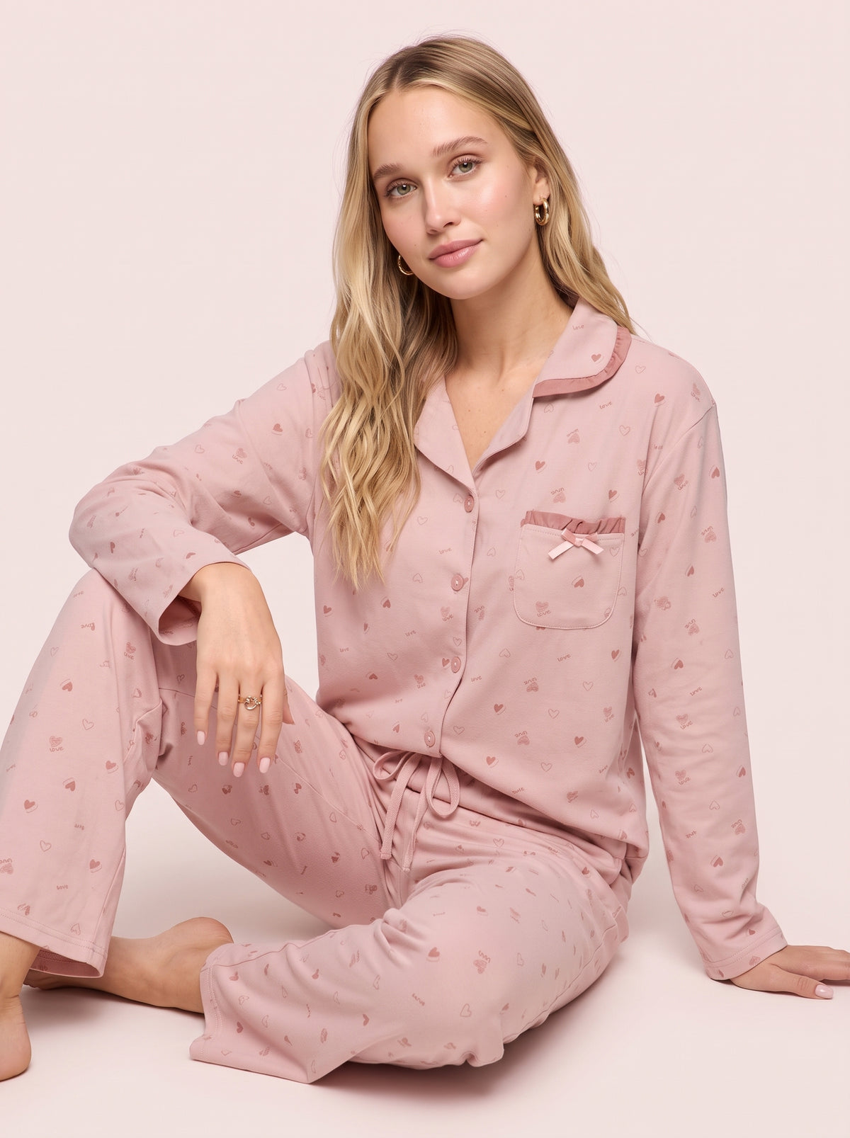 Brushed-Soft Winter Knit PJ Set