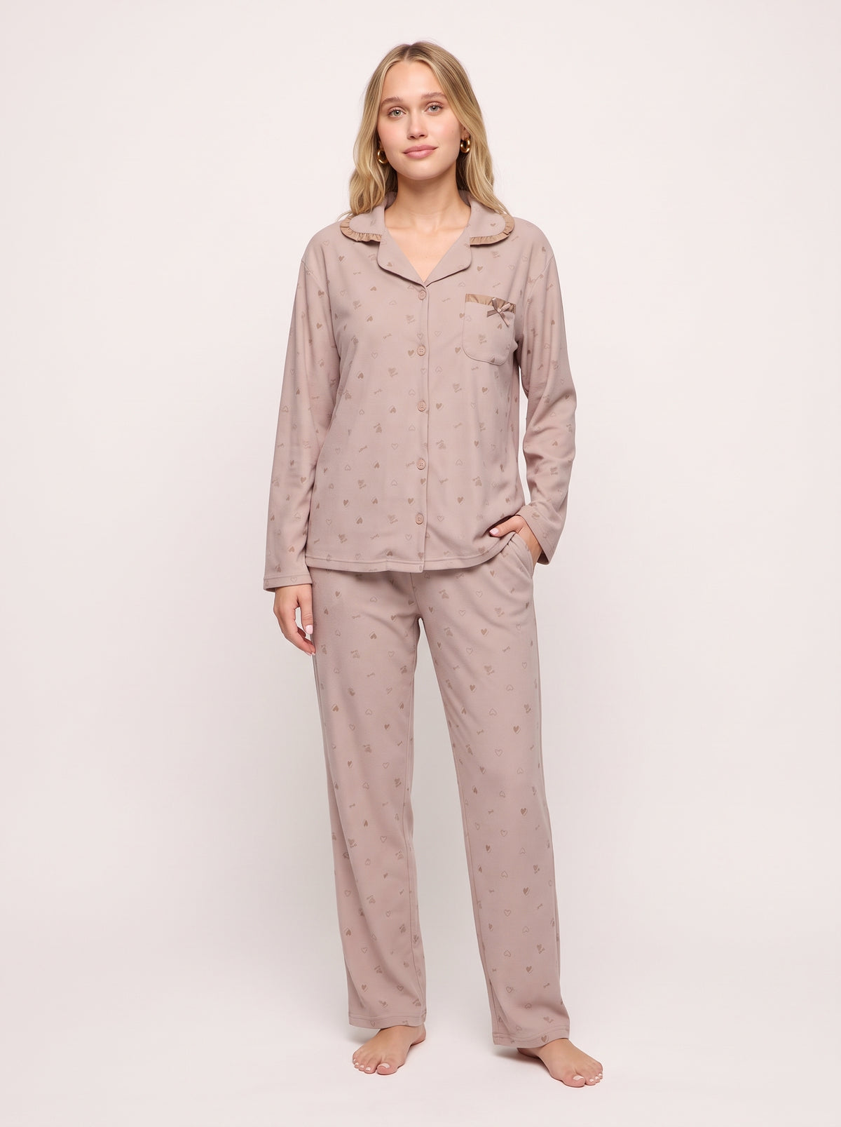Brushed-Soft Winter Knit PJ Set