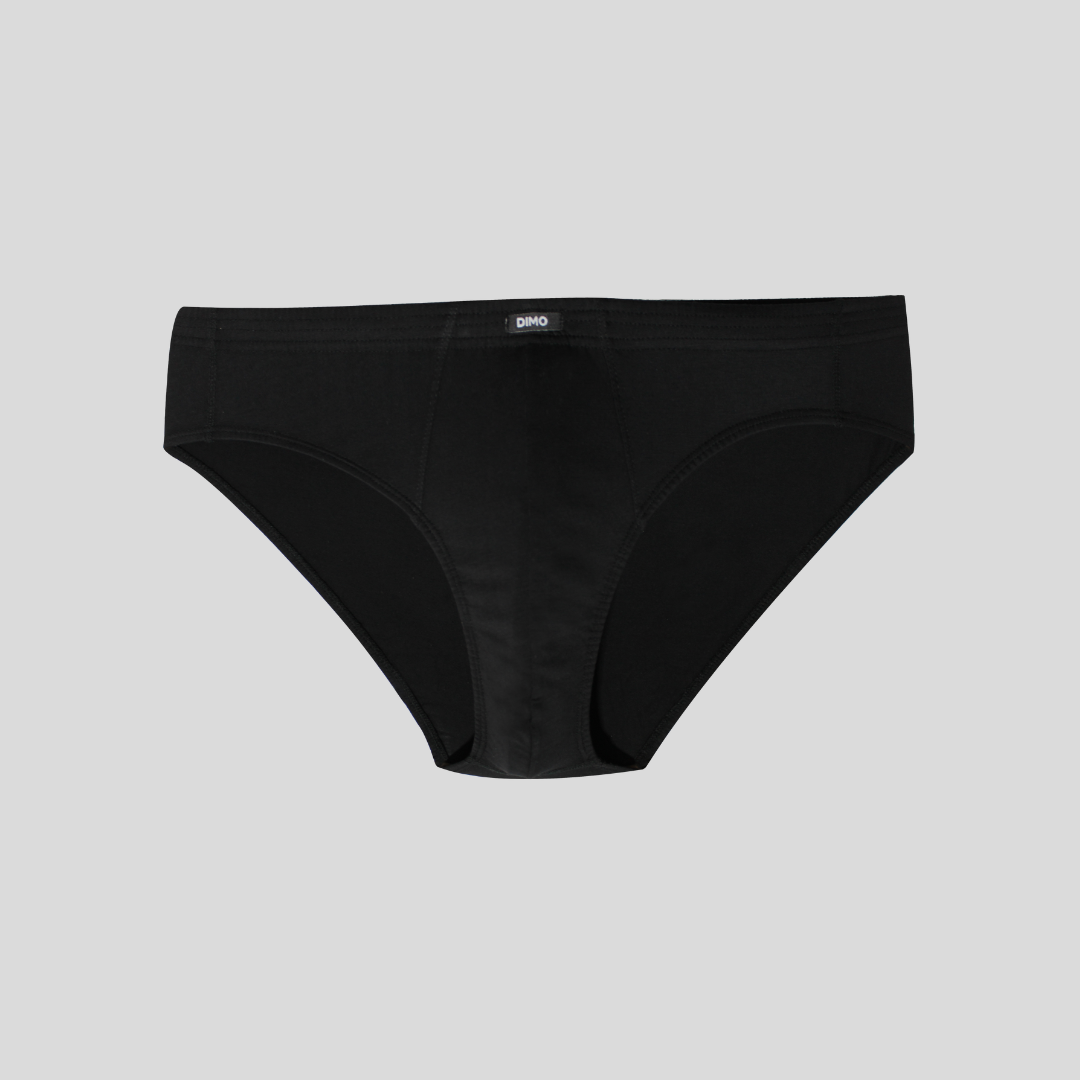 Cotton High Waist Brief - Black