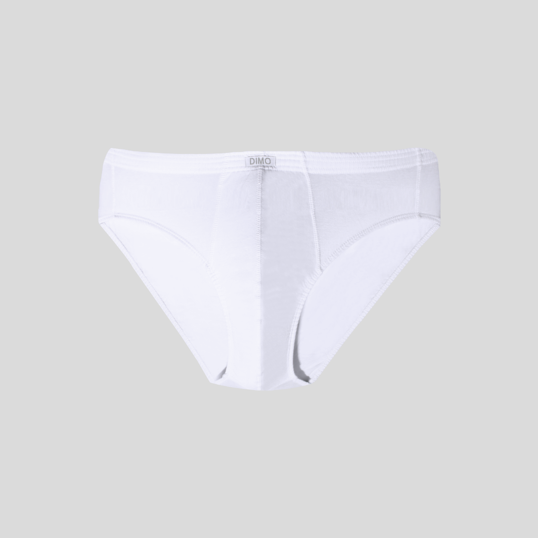 Cotton High Waist Brief - White