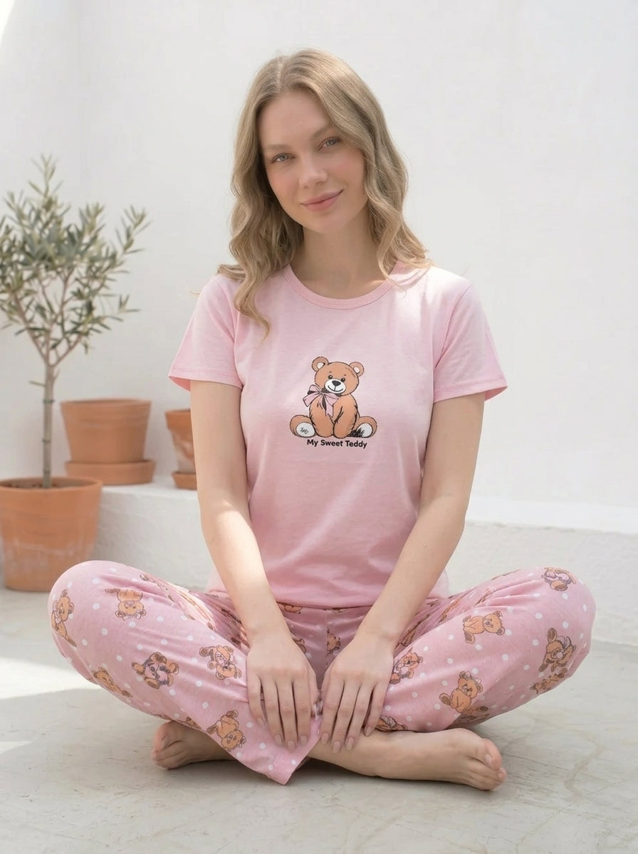 Cotton-Blend Pajama Set