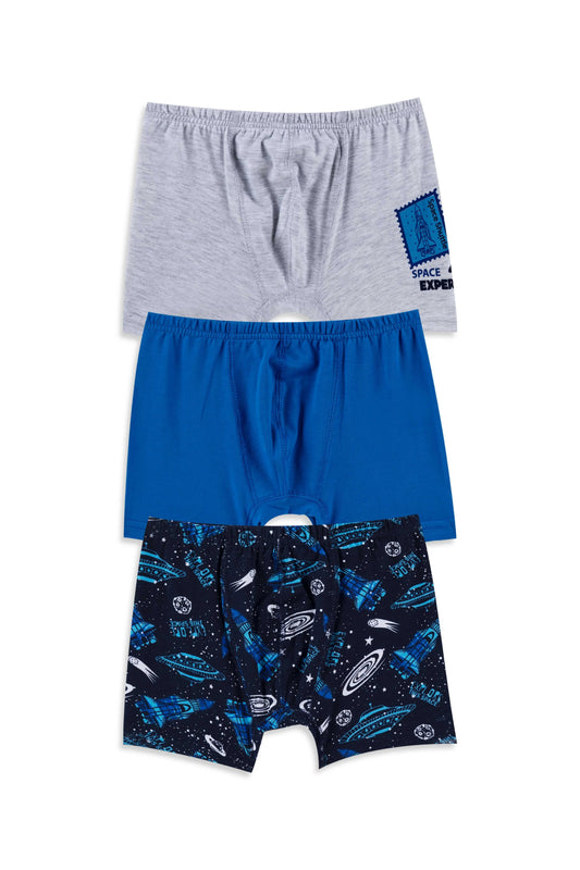 Boys Cotton Boxer Shorts – 3-Pack