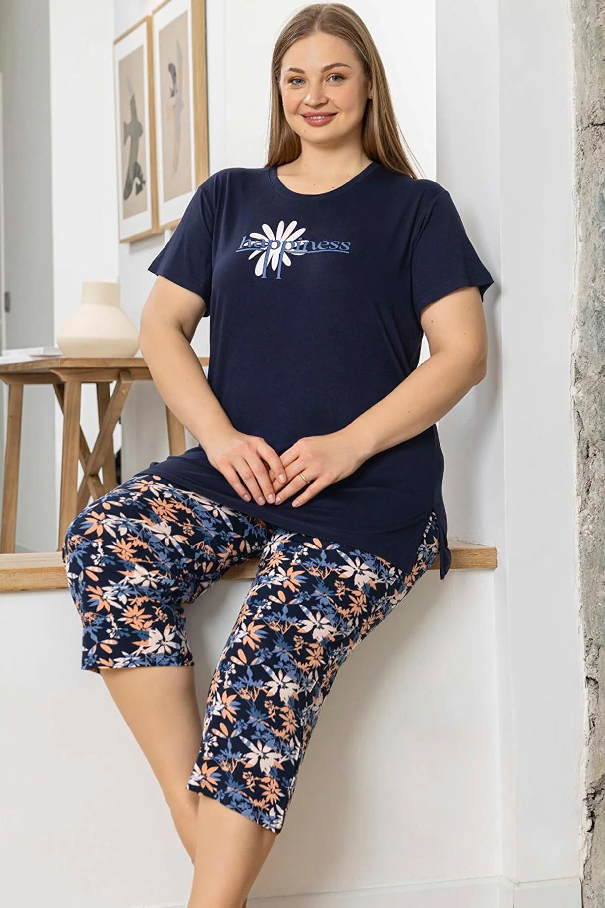 Flowy Soft Cotton Cropped Pants Set