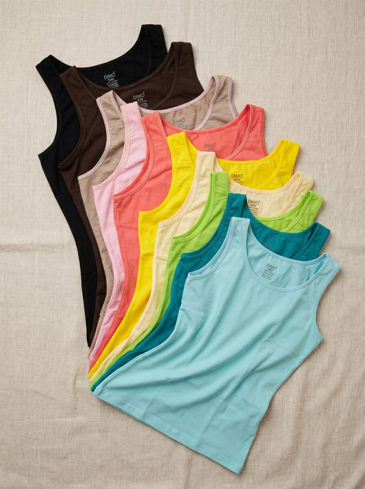 Stretch Cotton Tank Top