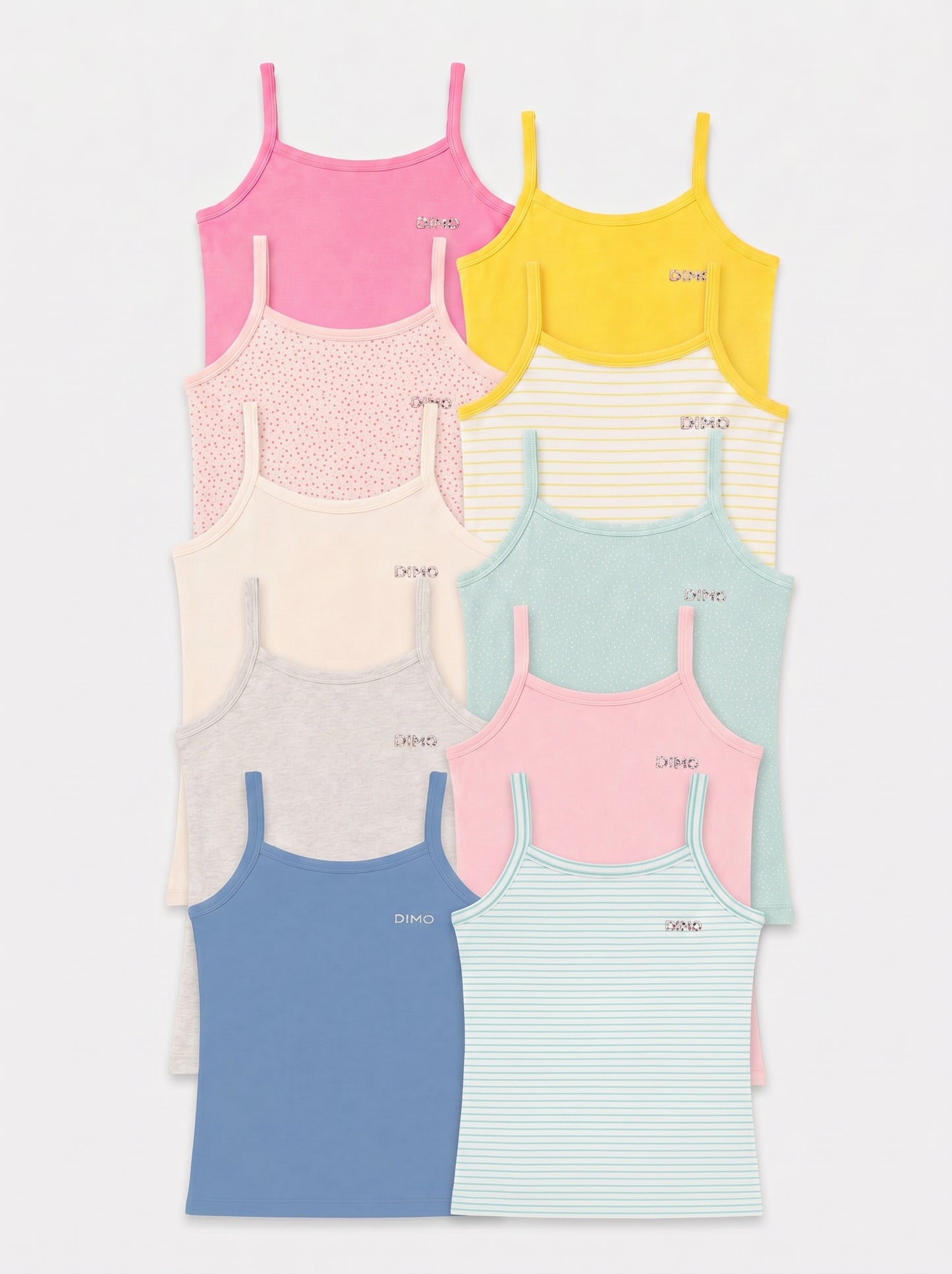 Girls Stretch Cotton Tank Top Undershirt