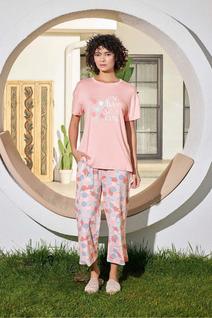 Soft Cotton Cropped Pants Set