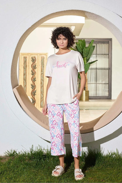 Soft Cotton Cropped Pants Set