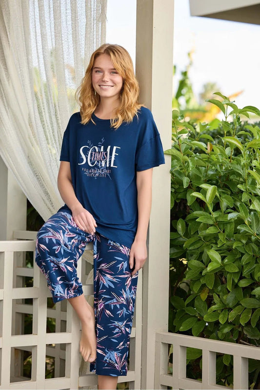Soft Cotton Cropped Pants Set