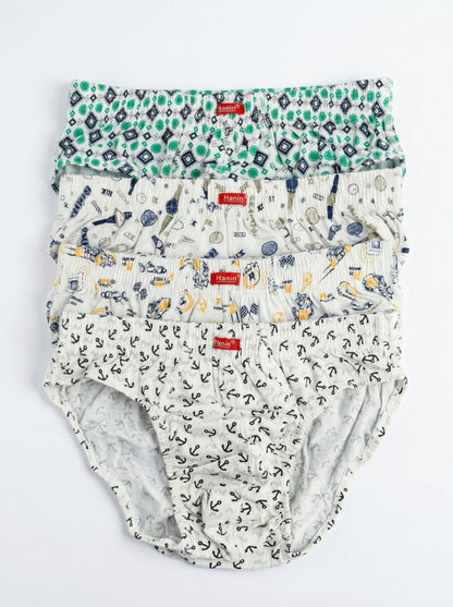 Printed Cotton High Waist Brief