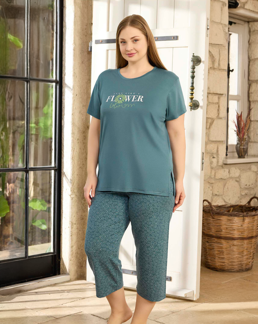 Soft Cotton Cropped Pants Set