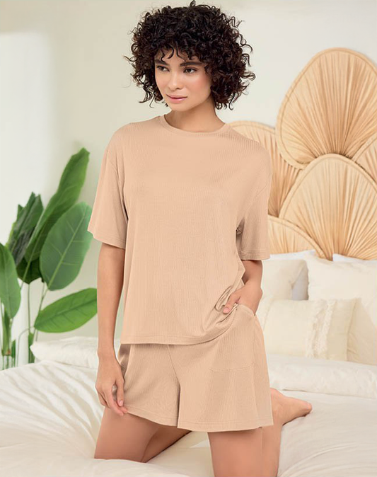 Soft Cotton Shorts Set