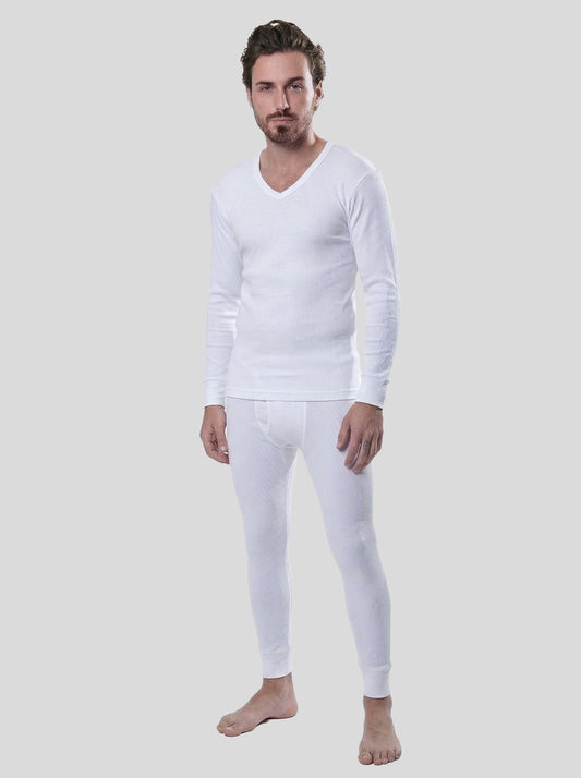 Ribbed Cotton Thermal Underwear Set