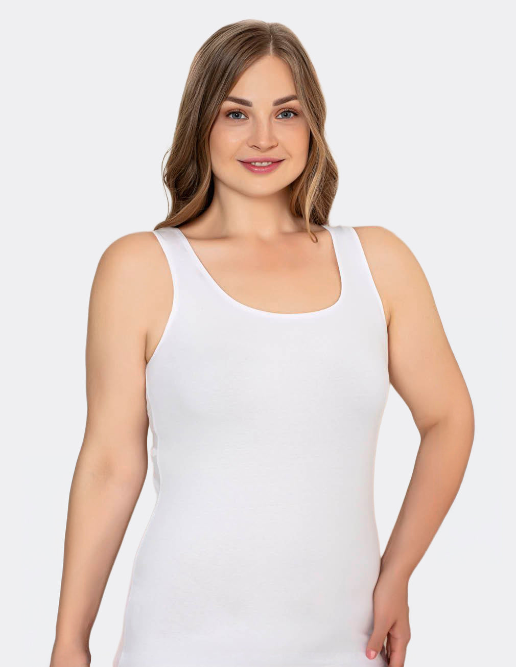 Stretch Cotton Tank Top