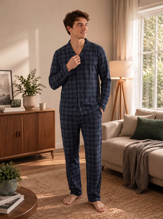 Soft Pure Cotton Button-Front PJ Set