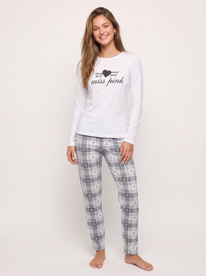 Winter Heart 3-Piece Velvet Pajama & Plush Robe Set