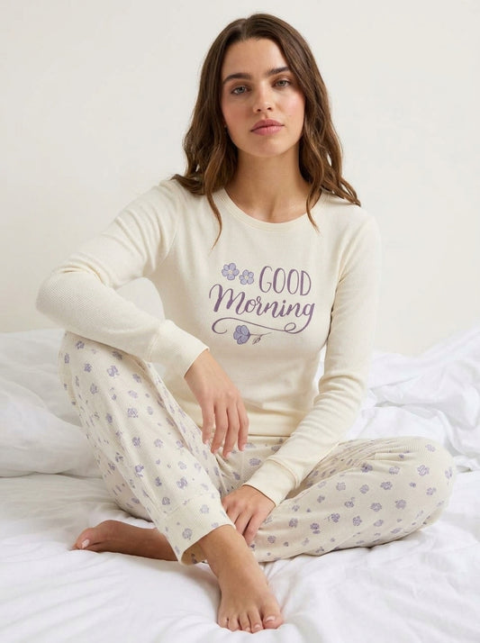 Sunday Morning Thermal PJ Set