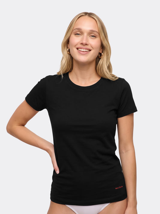 Short-Sleeve Stretch Cotton Undershirt