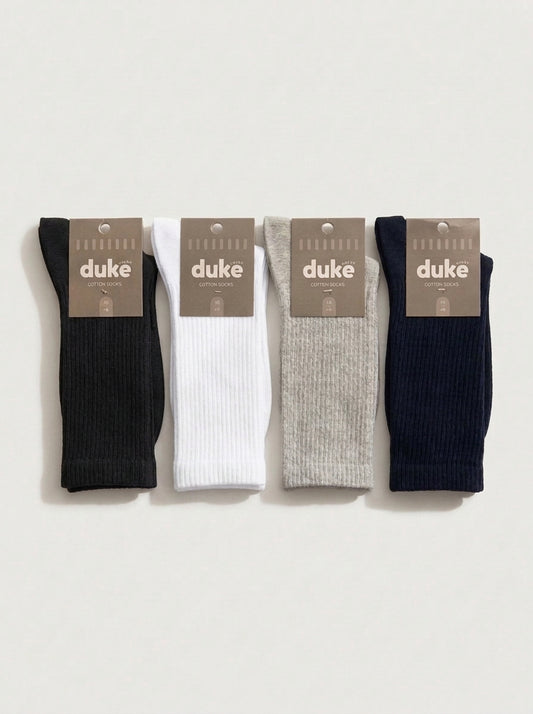 Men’s Casual Ribbed Cotton Socks – Long