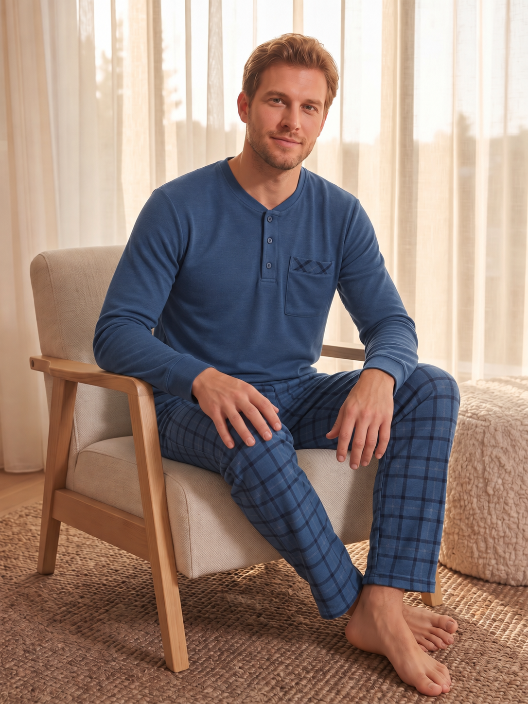 Thin Soft Thermal Fleece PJ Set