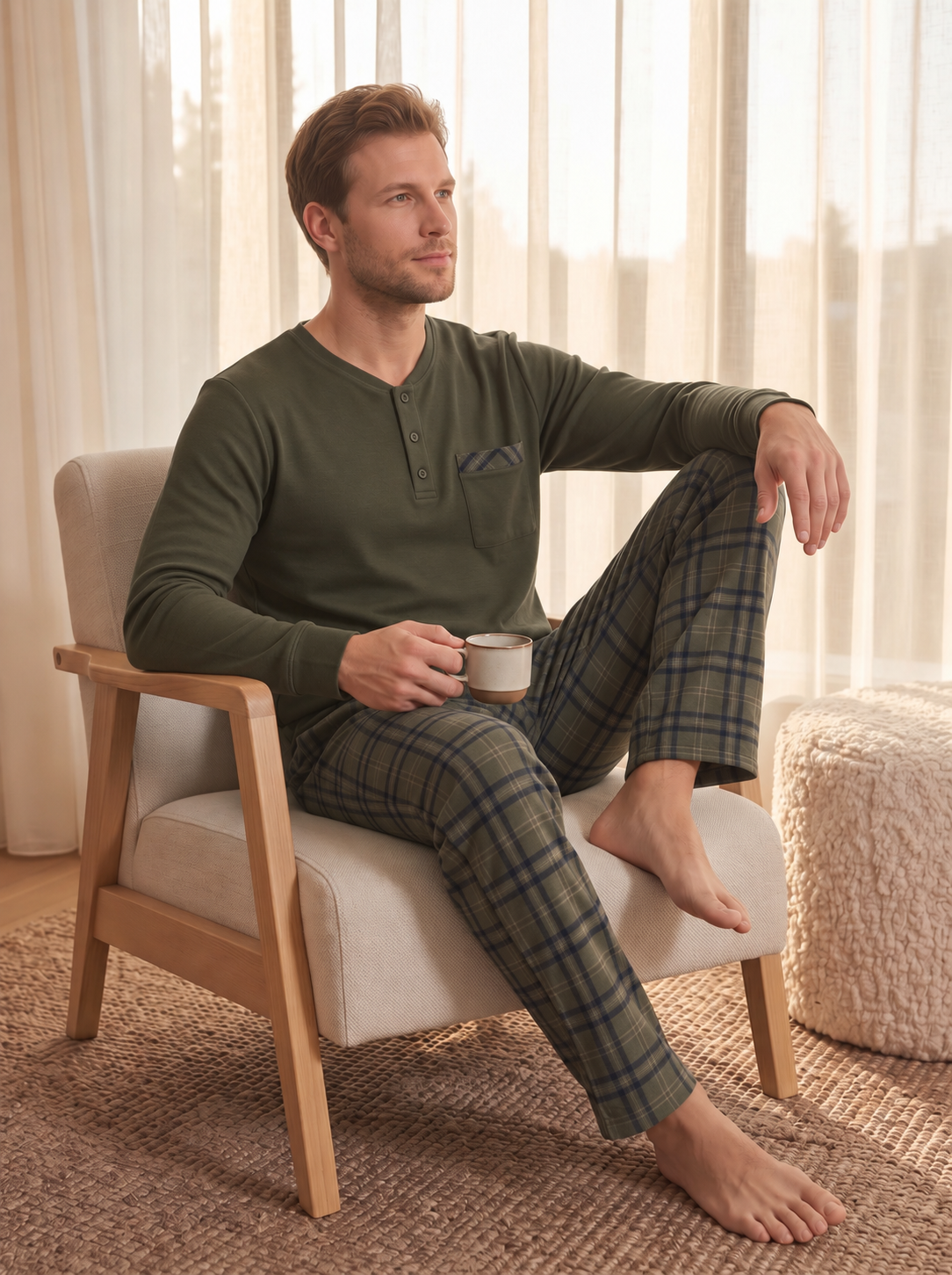 Thin Soft Thermal Fleece PJ Set