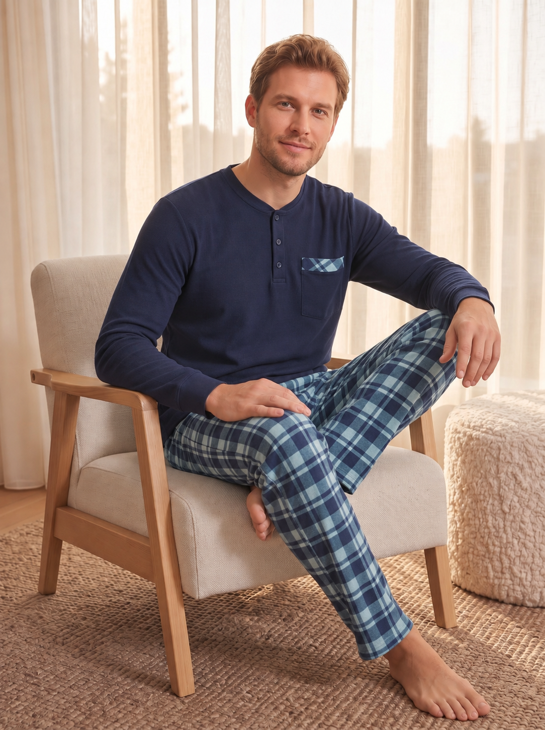 Thin Soft Thermal Fleece PJ Set