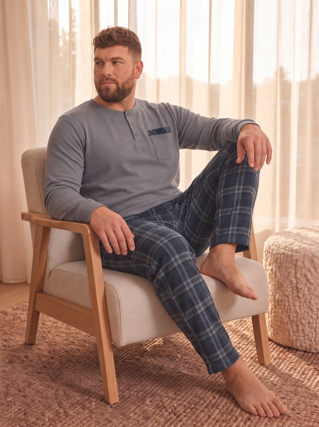 Thin Soft Thermal Fleece PJ Set