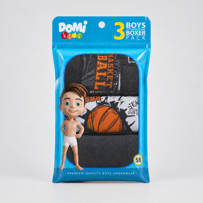 Boys Cotton Boxer Shorts – 3-Pack