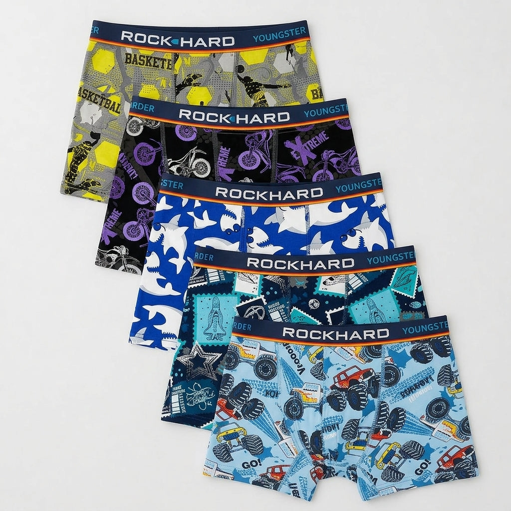 Boys Cotton Elastane Boxer Briefs