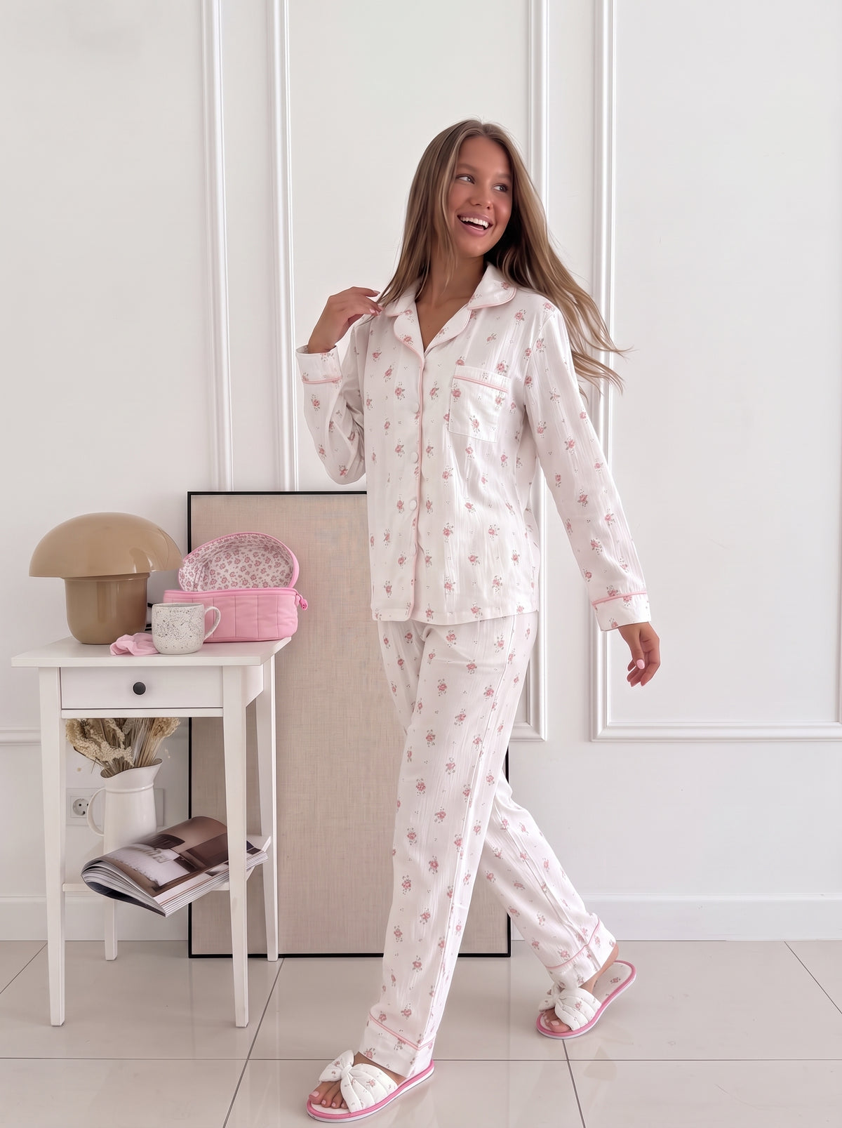 French Countryside Soft Button-Front PJ Set