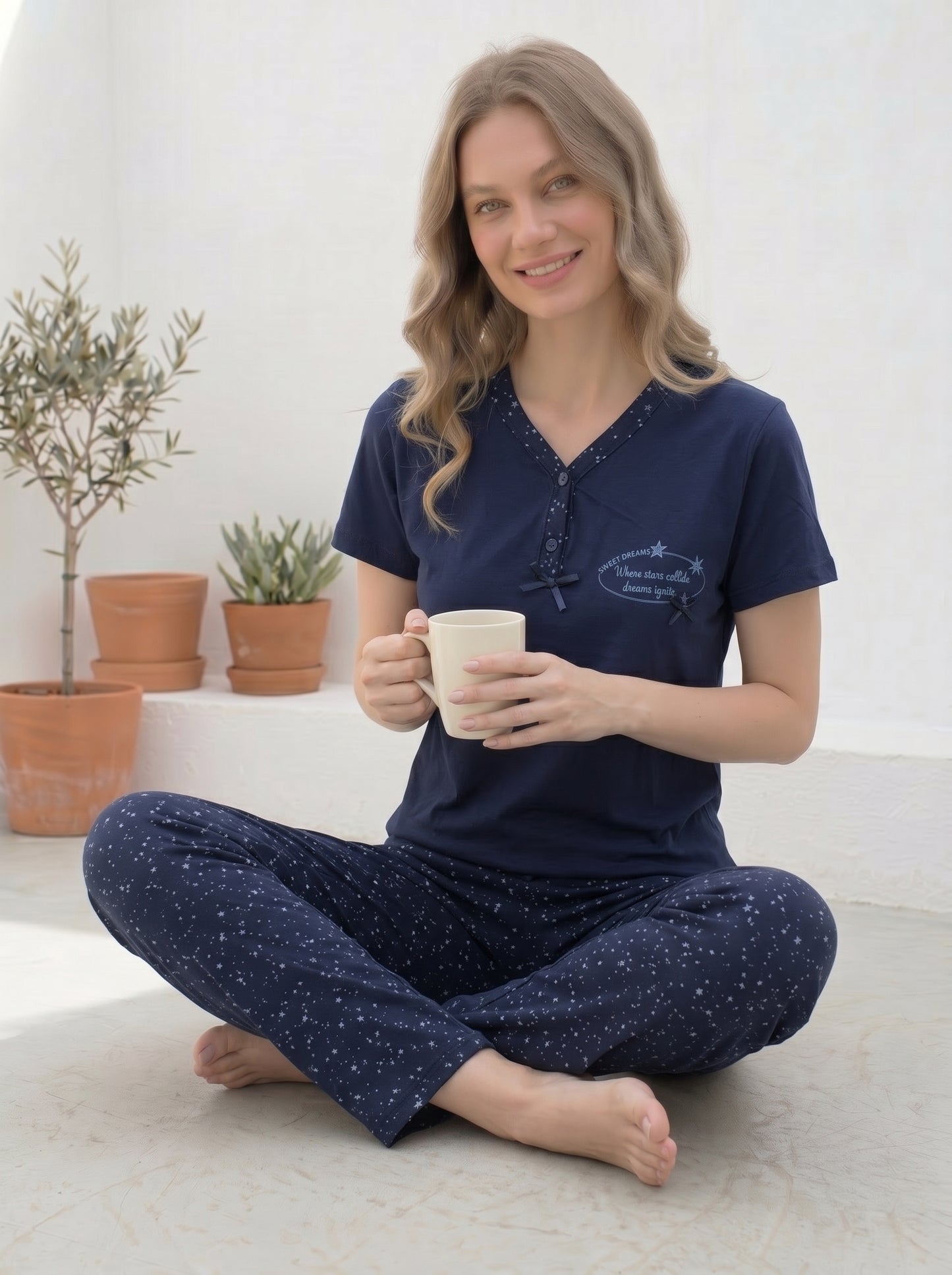 Cotton-Blend Pajama Set (Copy)