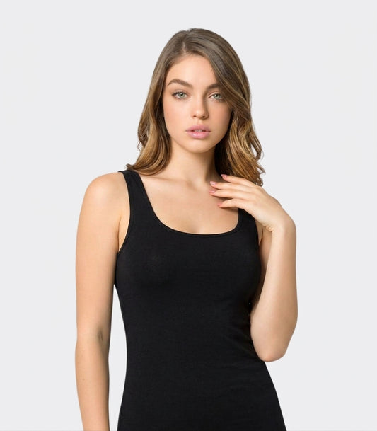 Stretch Cotton Tank Top