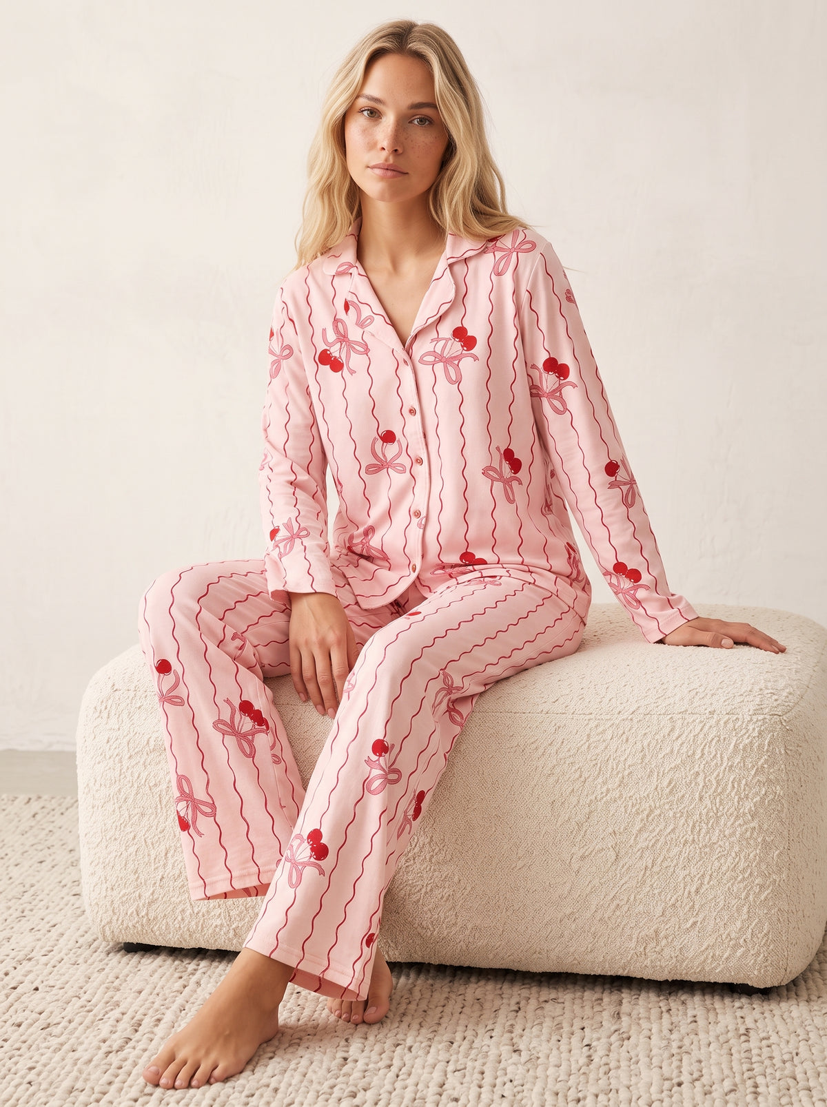 Soft Thermal PJ Set Button-Front PJ Set