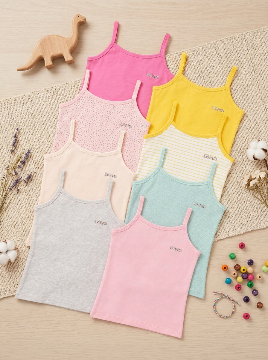 Girls Stretch Cotton Tank Top Undershirt