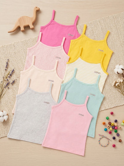 Girls Stretch Cotton Tank Top Undershirt