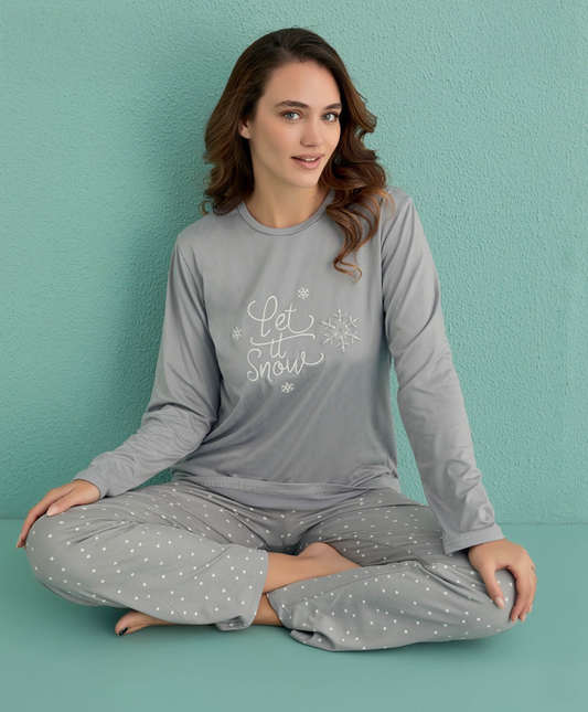 Thick Cotton Fleece PJ Set
