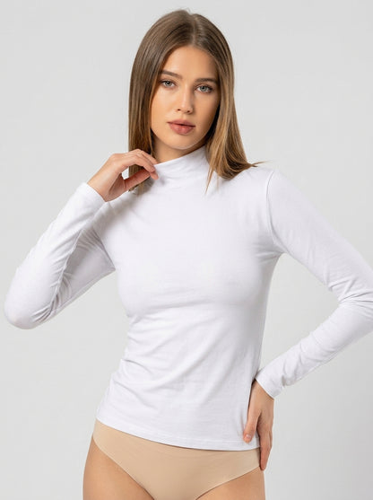 Stretch Cotton Long Sleeve Undershirt
