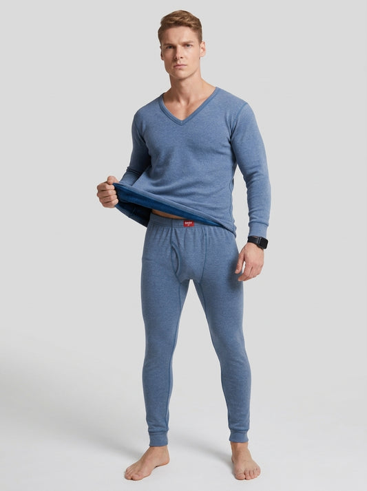 Thick Cotton Fur Thermal Underwear Set