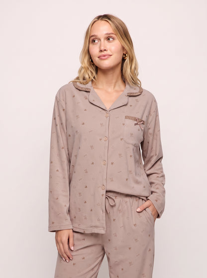 Brushed-Soft Winter Knit PJ Set