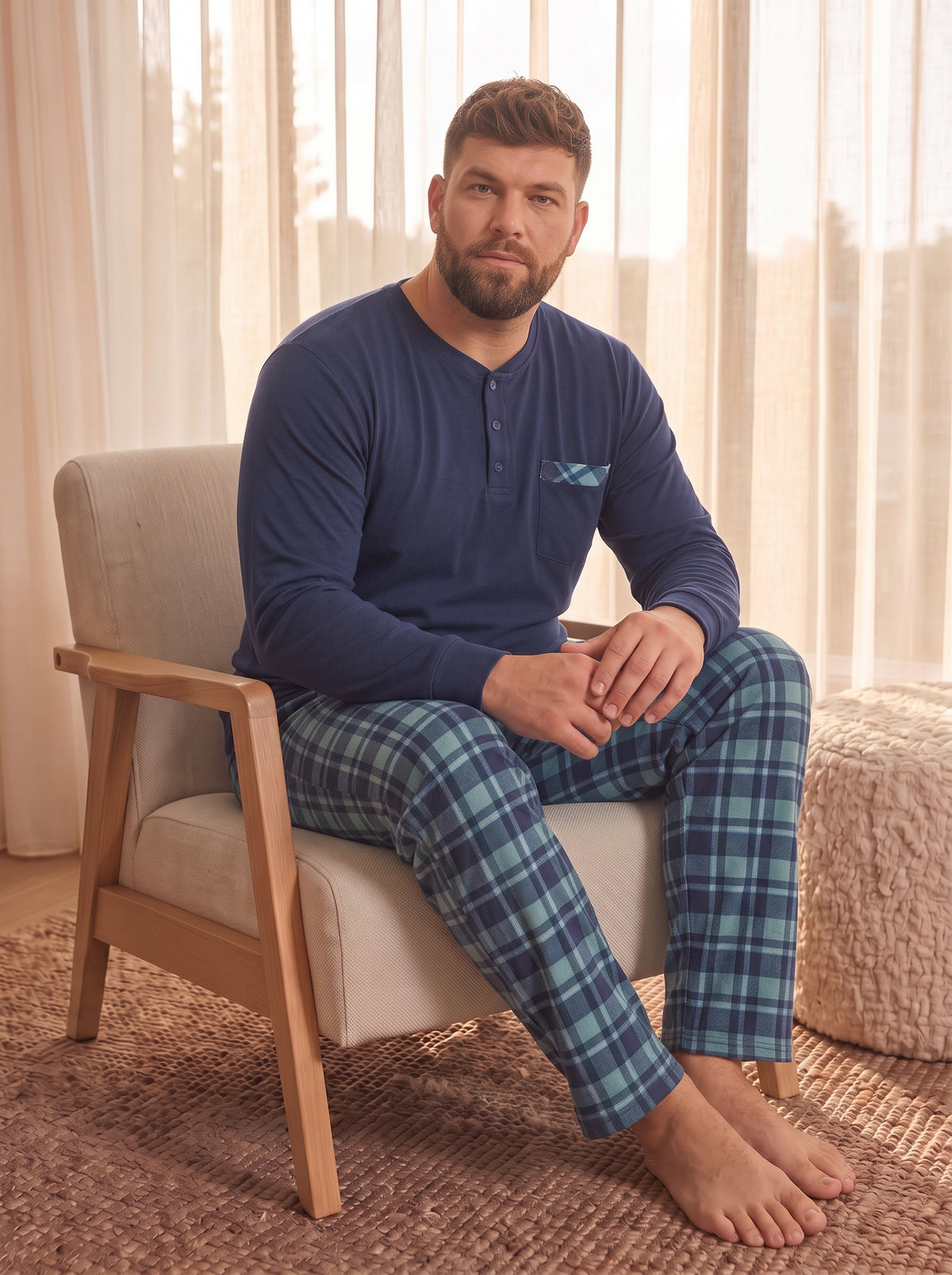 Thin Soft Thermal Fleece PJ Set
